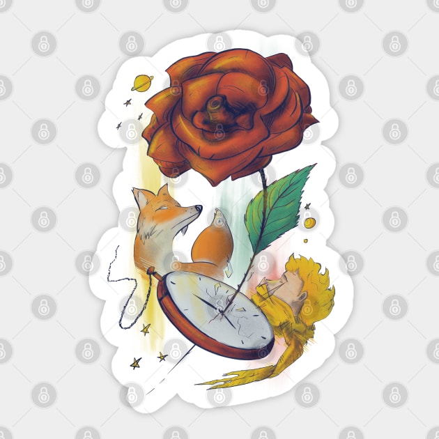 The Time You Spent on Your Rose Sticker by Lithium